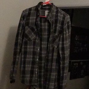 Black, grey and white flannel